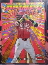 ⚡ELLY DE LA CRUZ👑 2025 TOPPS CHROME POWER PLAYERS GOLD /50  LOGOFRACTOR