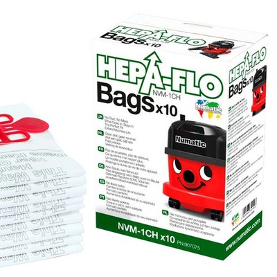 10 Numatic HEPA-FLO NVM-1CH Staubsaugerbeutel für HENRY HETTY HARRY JAMES JUNIOR