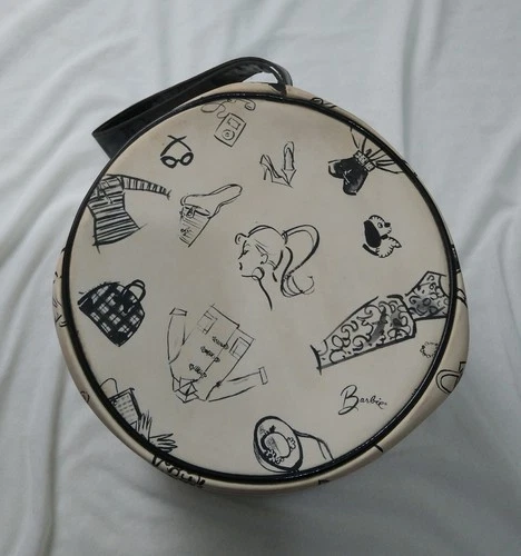 Barbie Hatbox Vanity Vinyl Case Trunk With Vintage Graphics