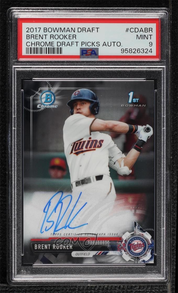 2017 Bowman Draft Chrome Pick Brent Rooker #CDA-BR PSA 9 MINT Auto g6p