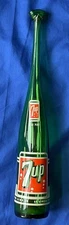 ⭐60s Carnival Boardwalk Souvenir 7Up Blown Stretched Pop Art Glass Bottle 16 oz.