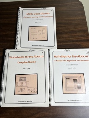 Right Start Math,abacus, Worksheets activities, math card games,  Joan Cotter