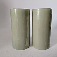 NIB Home Interiors and Gifts VTG 2 Pillar Candles 6" Honeydew / Melon Scented