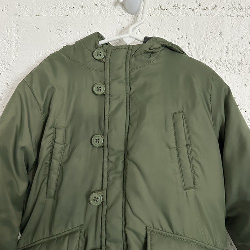 Gap Boys Jacket 5 Years Green Hooded Winter Warm AK5 - Picture 2 of 5