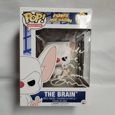 Maurice Lamarche Signed Pinky And The Brain Funko POP! #160 Vinyl Autograph