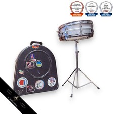 Tamburo rullante Ludwig Acrolite 14" vintage anni 70 con supporto per custodia