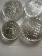 Canada 1974 Set of 4 Olympics Coins of 5 und 10 Dollars Silber Montreal PP