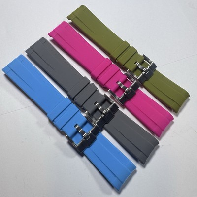 20mm (Set Of 4)Silicone Rubber Straps Band Perfect Fit 40mm Rolex Datejust