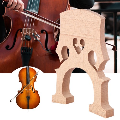 (1/2)Cello Bridge Maple Wood 1/2 1/4 1/8 Cello Bridge - Picture 3 of 9