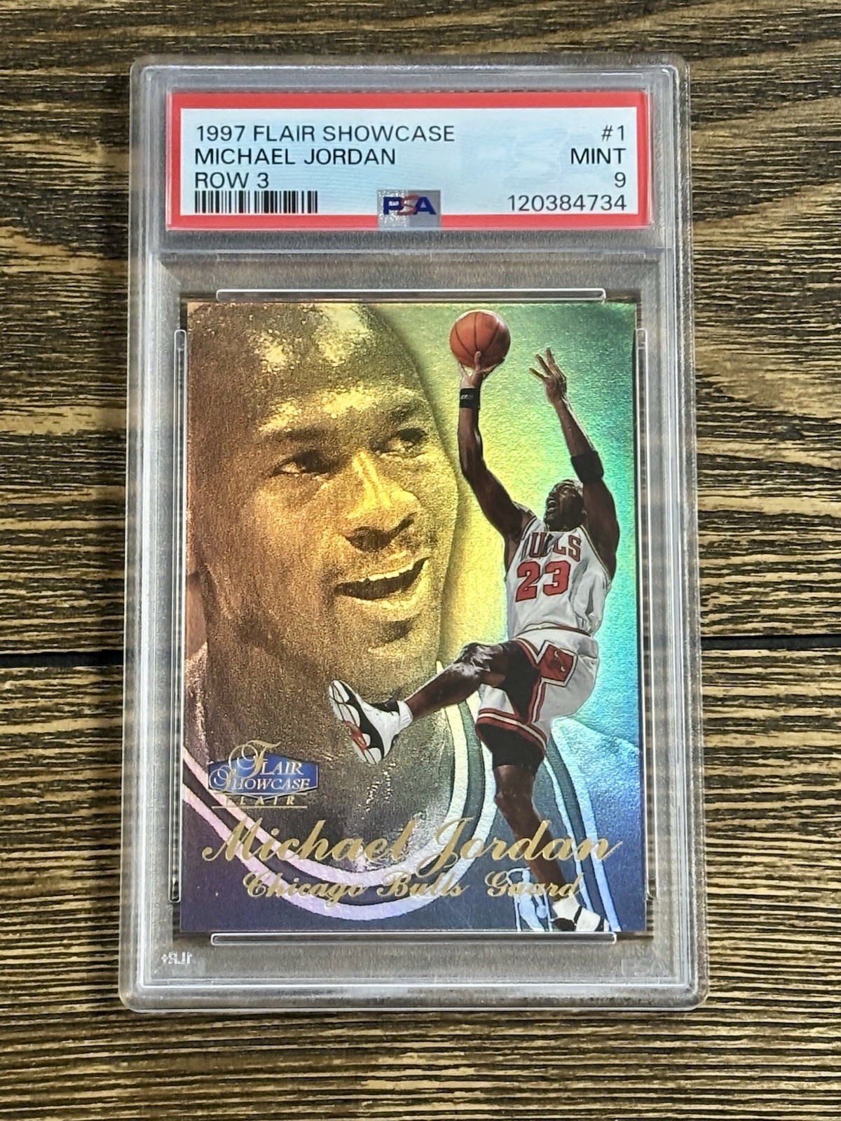 1997 Flair Showcase Michael Jordan #1 Row 3 PSA 9 MINT Chicago Bulls