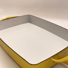 Vintage Dansk Kobenstyle Yellow Enamel Carbon Baking Pan IHQ France MCM 10.5x8 — photo 6