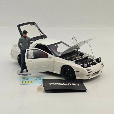 1:18 WHELART Mazda RX7 FC3S Initial D 30th Anniversary Diecast Model Car + doll
