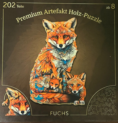 Premium Artefakt Holz-Puzzle ''Fuchs'' -202 Teile - ab 8 Jahren Neu & OVP