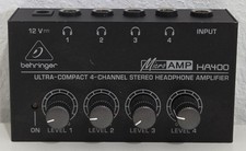 Behringer MicroAmp HA400 Ultra Contact 4 Channel Stereo Headphone Amplifier