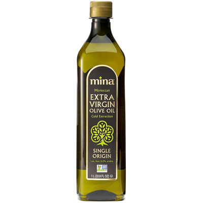 Mina Moroccan Olive Oil Extra Virgin 33.8 Fl Oz, New Harvest, Polyphenol Rich Ol