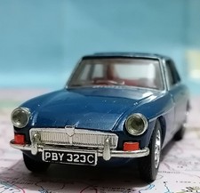 MGB GT  1965 - Vintage diecast  1:43 scale model Mint condition with box