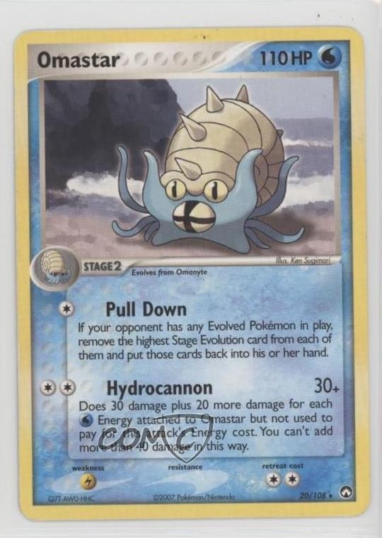 Omastar Pokemon EX Power Keepers #20 2007