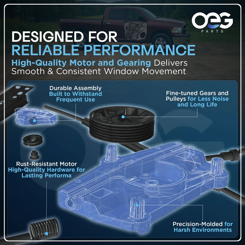 Regulador de ventana eléctrica con motor para Acura MDX 2007-2013 751035 trasero derecho 751-035 Foto 4 de 4