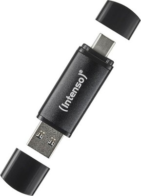 Intenso Flex Line USB-Stick, 32 GB - Dual USB-C, 3.2 Gen 1x1, 70 MB/s, Schwarz