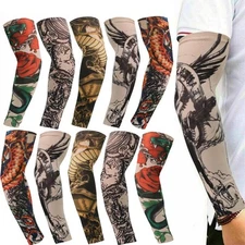 5 Pairs Cooling Arm Sleeves UV Protection Sunscreen for Men Women, Tattoo Cover
