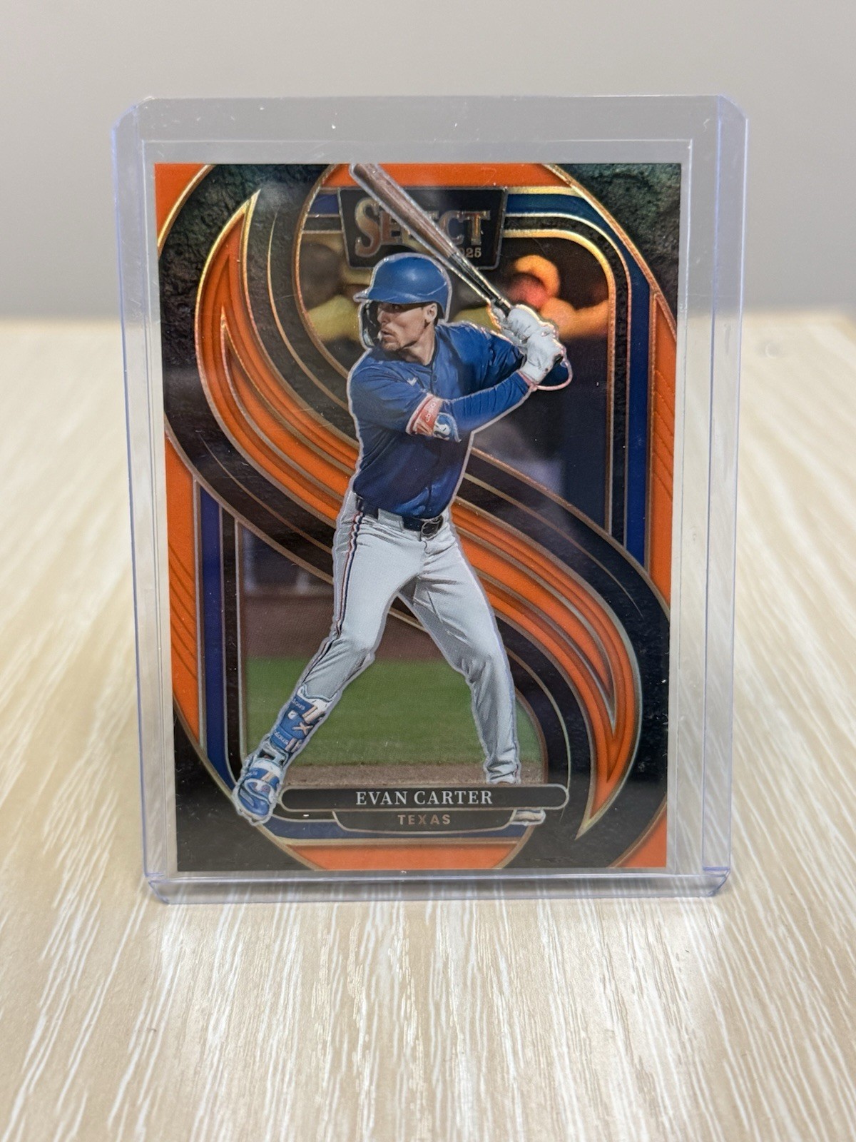 2025 Panini Select Orange Prizm /49 Evan Carter - #116 - Texas Rangers