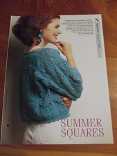 CROCHET PATTERN SUMMER SQUARES FASHION COLLECTION CREATIVE NEEDLES *GREAT*