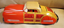 VINTAGE 1940'S WYANDOTTE TOY WOODY CONVERTIBLE PRESSED STEEL CAR 12 1/2" LONG