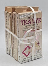 (4) Antique Effects DYLON Tea Dye Cold Water Fabric Dye for Fabric, Lave & Trims