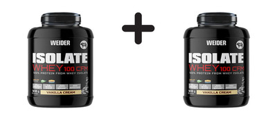 2 x Weider Isolate Whey 100 CFM (908g) Vanilla Cream (77,09 EUR/kg)