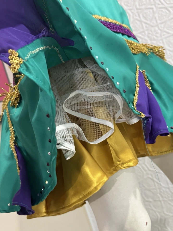 Flapper Costume-Sequin-Glam-Handmade-Upcycled-Gold-Black-Glitter-S/M Halloween - Image 3 of 4