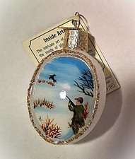 Inside Art Duck Hunting Glass Tree Ornament by Old World Christmas