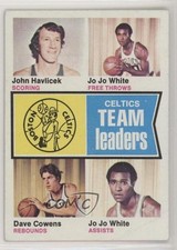 1974-75 Topps John Havlicek Jo Jo White Dave Cowens #82 HOF 0a1