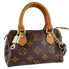 Louis Vuitton Monogram Mini speedy Coated Canvas Fabric Brown 2way Handbag 4694