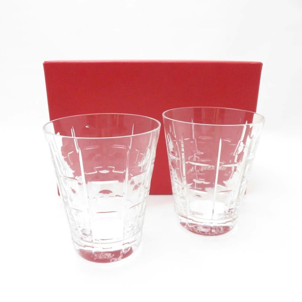Juego de 2 pares de vasos de cristal Baccarat Equinoxe altura 10,5 cm con...