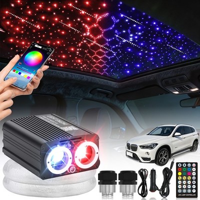 Auto RGBW 4M Sternenhimmel Twinkle Meteor Lichtfaser 1200X Glasfaser Für BMW