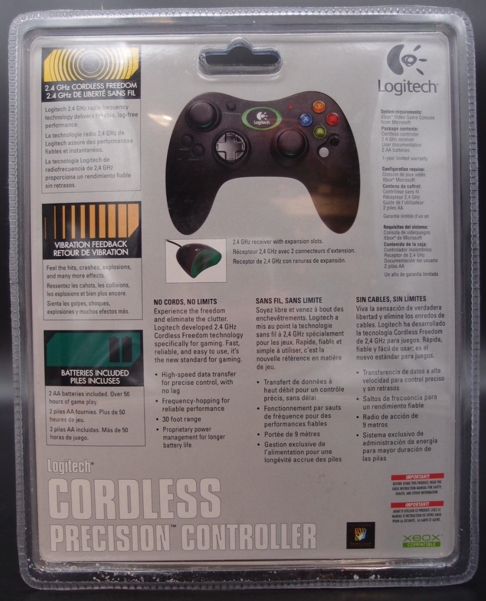 Logitech Cordless Precision Xbox Controller - Black (963321-0403