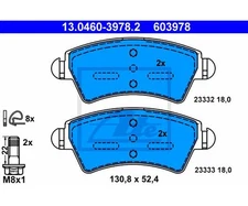 Brake pad set, disc brake ATE 13.0460-3978.2