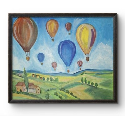 Festival Sky Celebration Original Acrylic Painting 11x14