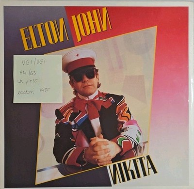 Elton John Nikita Vinyl Record VG+/VG+ EJS912 1985