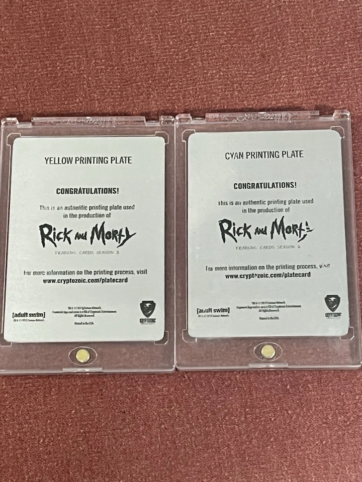 Rick & Morty Cryptozoic Seas 2 Printing Plate Cyan & Yellow FEELS GOOD Base #40 - Image 3 of 4