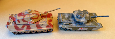 Corgi Toys King Tiger German Heavy Tank + Centurion Mk 3 Vintage Models ** ANSEHEN