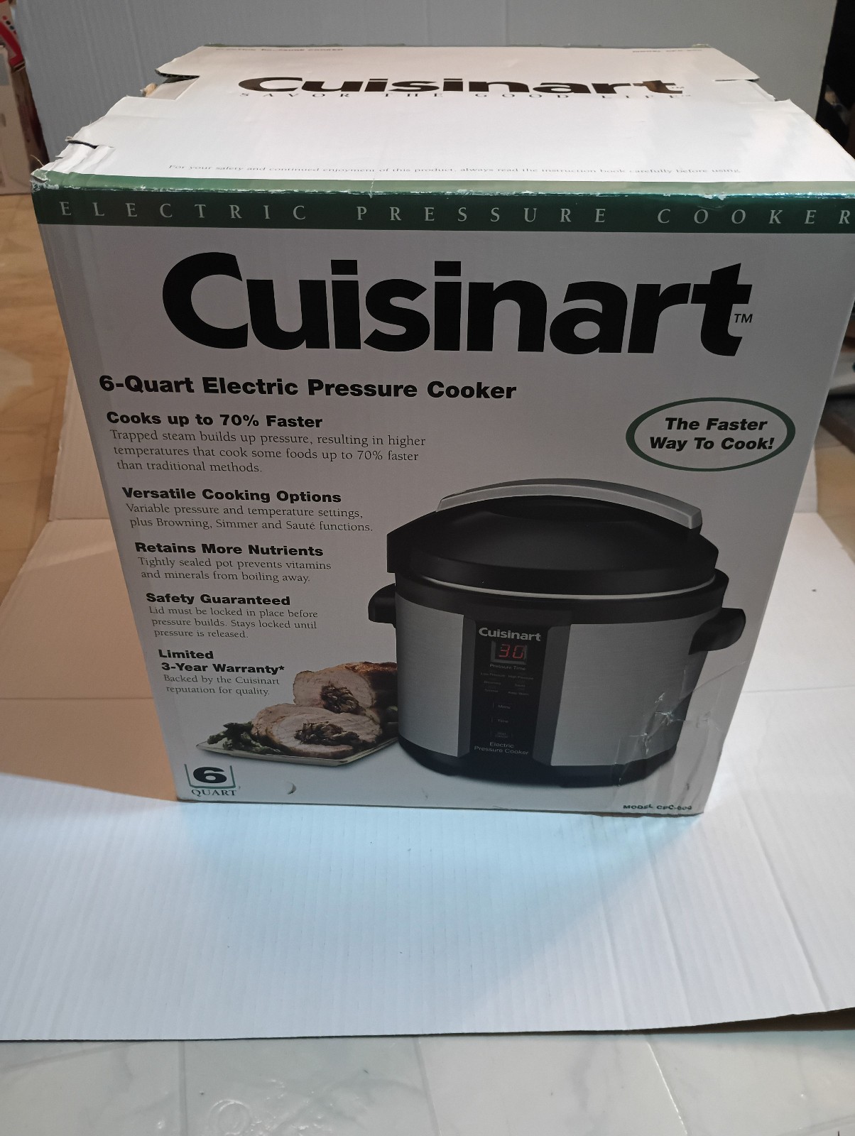 Cuisinart CPC-600 6 Quart Electric Pressure Cooker 1000 Watt