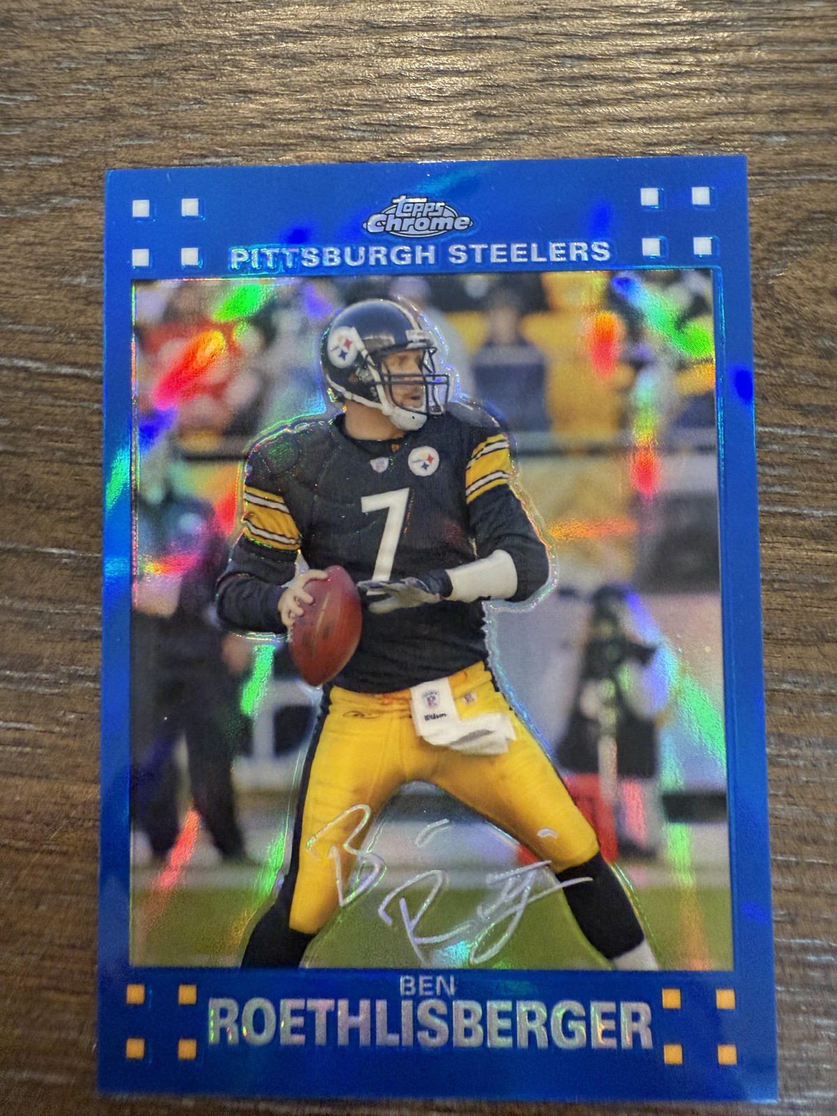 2007 Topps Chrome #TC62 Ben Roethlisberger Blue Refractors