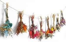 8 Sets Mini Dried Flower Bouquet Natural Hanging Dried Flower Wall Decor Boho