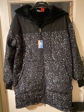 The Oodie Reversible Indoor/ Outdoor Jacket Coat Black Splatter Unisex Sz-S/M