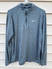 Nike 1/4 Zip Dri Fit Performance Pull Over Teal Running Top - Men's Size L