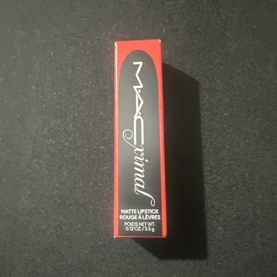 Mac Maximal Matte Lipstick #691 Ruby Woo  0.12 oz Full Size New