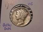 1918-S MERCURY DIME VG POPULAR DATE SHIPS FREE