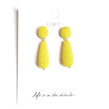 Loft Seedbead Dangle Drop Earrings Sunshine Y...