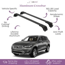 Fits Volvo Xc90 2016-2026 With Factory Rails 2pcs Roof Rack Cross Bars 165 Lbs